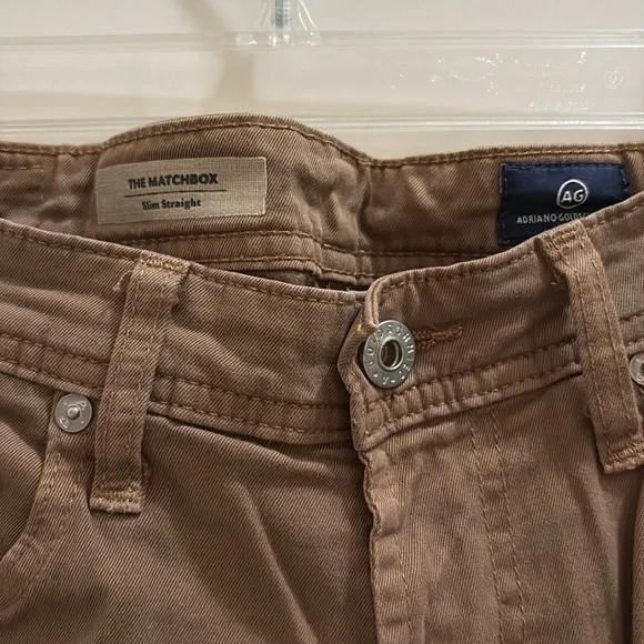AG Adriano Goldschmied Khaki Slim Fit Matchbox straight leg jeans size 30 25” - Picture 2 of 5